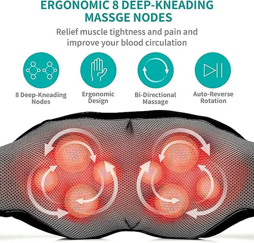 𝐍𝐞𝐜𝐤 𝐒𝐡𝐨𝐮𝐥𝐝𝐞𝐫 𝐁𝐚𝐜𝐤 𝐌𝐚𝐬𝐬𝐚𝐠𝐞𝐫 𝐰𝐢𝐭𝐡 𝐇𝐞𝐚𝐭- 𝟖 𝐌𝐨𝐝𝐞𝐬!